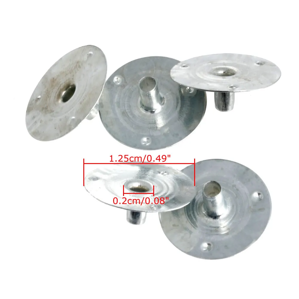100/200Pcs Candle Wick Metal Sustainer Wick Tabs Silver For Candle Making Gift