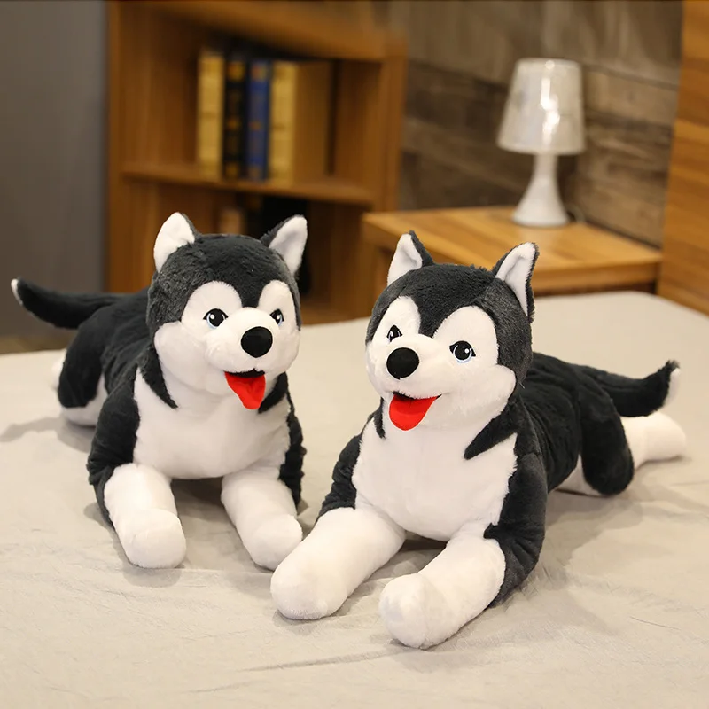 Brinquedo de pelúcia Husky realista para crianças,