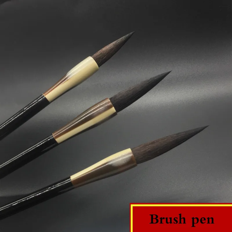 Chinese Calligraphy Brush Caligrafia High Grade Rabbit Hair Official Script Painting Writing Brush Pen 3pcs/set Tinta China chinese calligraphy brush set caligrafia 3pcs wolf hair writing brush calligraphie weasel multiple hair brush pen tinta china