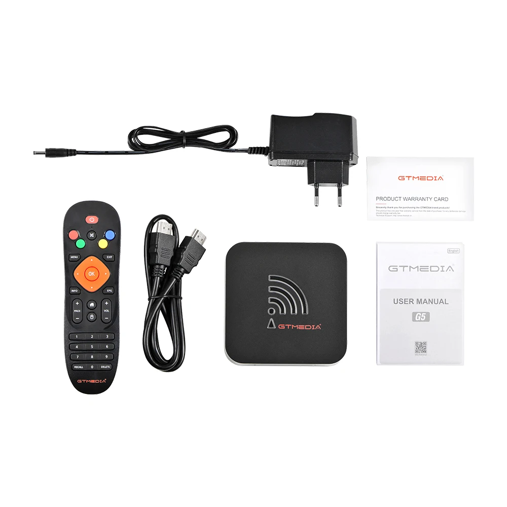 GTmedia G5 Smart tv BOX Android 9,0 H.265 Amlogic S905X2 4 Гб 64 ГБ+ 1 год Cline сервер спутниковый ТВ приемник Android Box