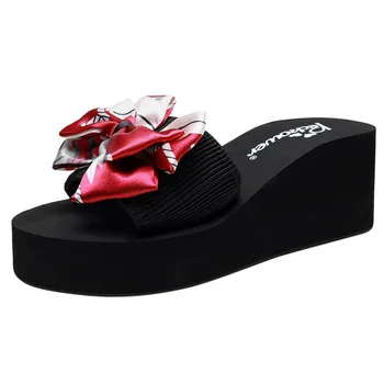 

Women's Bow Clip Toe Flip Flops Non-Slip Wedges Beach Slippers Fashion Ladies Summer Beach Sliders Casual Wedges Sandals#314