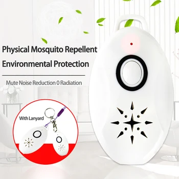 

Ultrasonic Mosquito Repeller Outdoor USB Electronic Pest Repeller Portable Insect Repeller With Keychain Traveling Tool