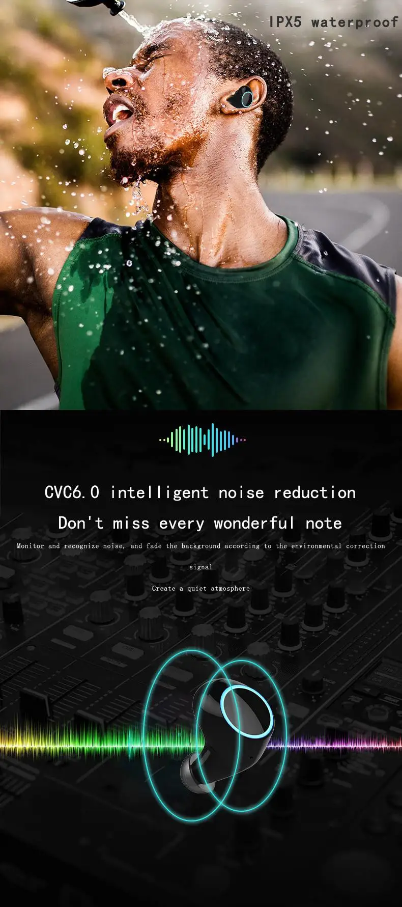 LEORY E8 TWS беспроводные bluetooth наушники Smart Touch Hifi DSP шумоподавление водонепроницаемая Спортивная гарнитура с микрофоном для X XR huawei