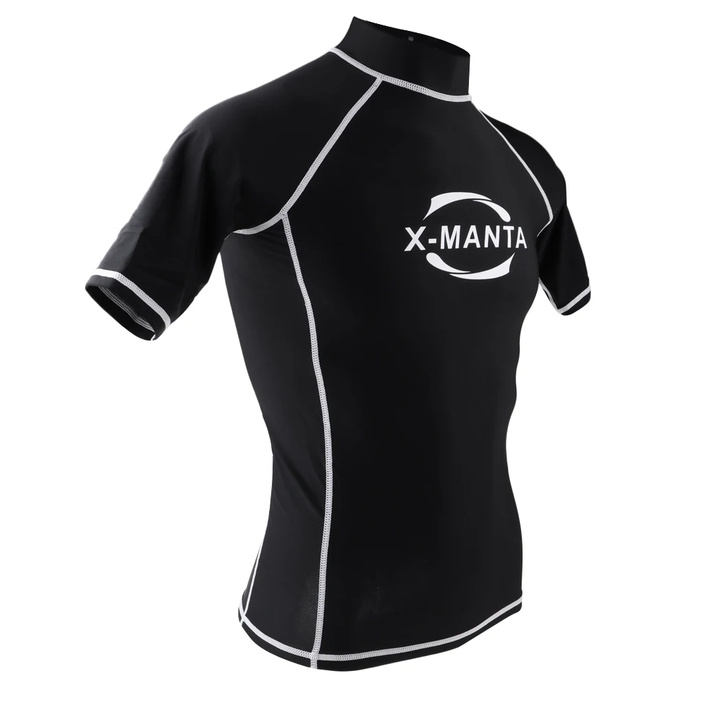 Black and White L УФ Мужской жилет Рашгард Surf swim каяк трубка - Цвет: Black and White L
