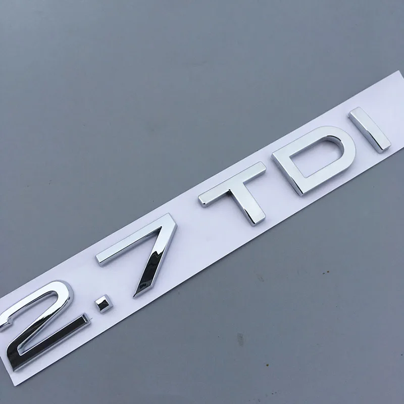 Для Audi A7 A8 A6L Q7 TDI 1.9TDI 2.0TDI 2.5TDI 2.7TDI 3.0TDI хромированная эмблема автомобиля Стайлинг задний багажник письмо номер логотип наклейка