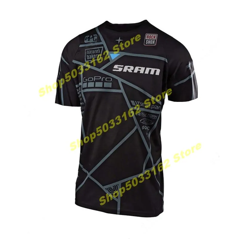 G MTB jersey moto cross moto jersey GP горный велосипед moto cross MX Jersey BMX DH короткая футболка MTB moto одежда - Цвет: G