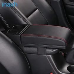 Reposabrazos con portavasos para coche, caja de almacenamiento de reposabrazos Universal, de codo suave cojín de soporte, multifuncional, movible