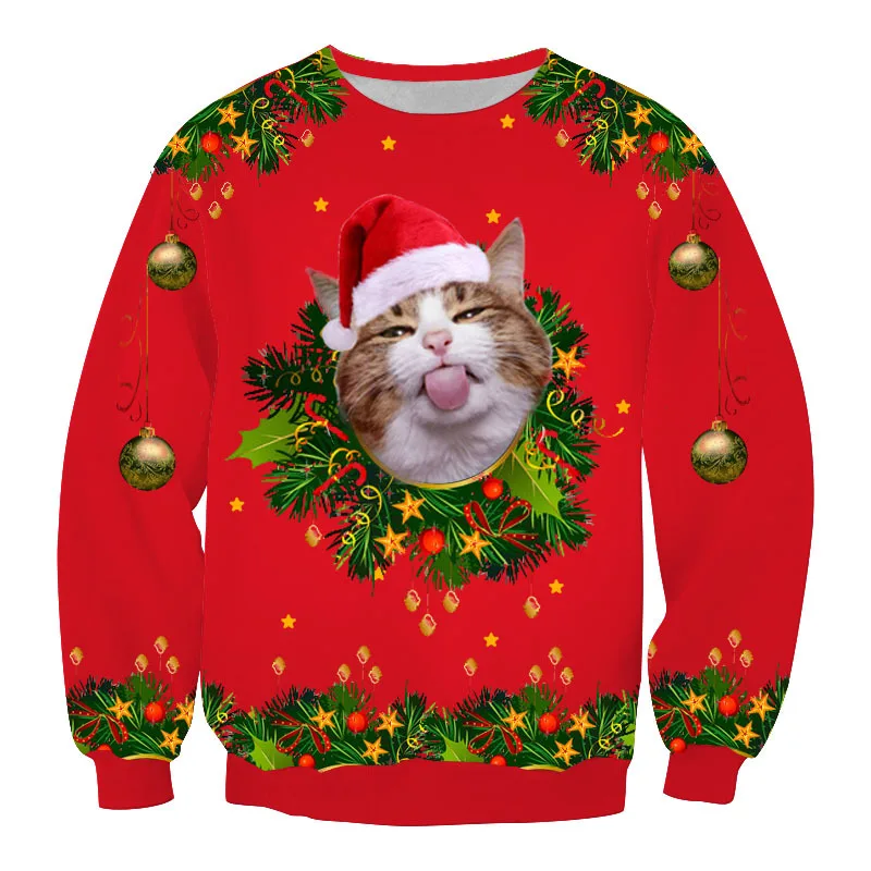 Уродливый Рождественский свитер с 3D-принтом, Забавный Рождественский пуловер, толстовка с капюшоном, свитер для мужчин и женщин для праздников и вечеринок, осенние свитера, джемперы, топы - Цвет: Size 11