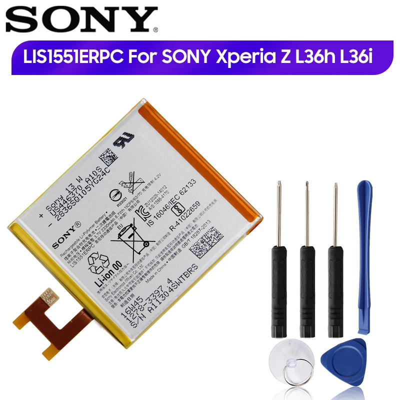 Оригинальная запасная батарея SONY LIS1502ERPC для Sony Xperia Z L36h L36i c6602 C6603 S39H SO 02E LIS1551ERPC