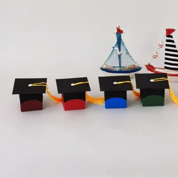 

10 Pcs Graduation Party Gift Box Packaging 2020 Bachelor Cap Packaging Box Grad Congrats Graduated Supplies Candy Box