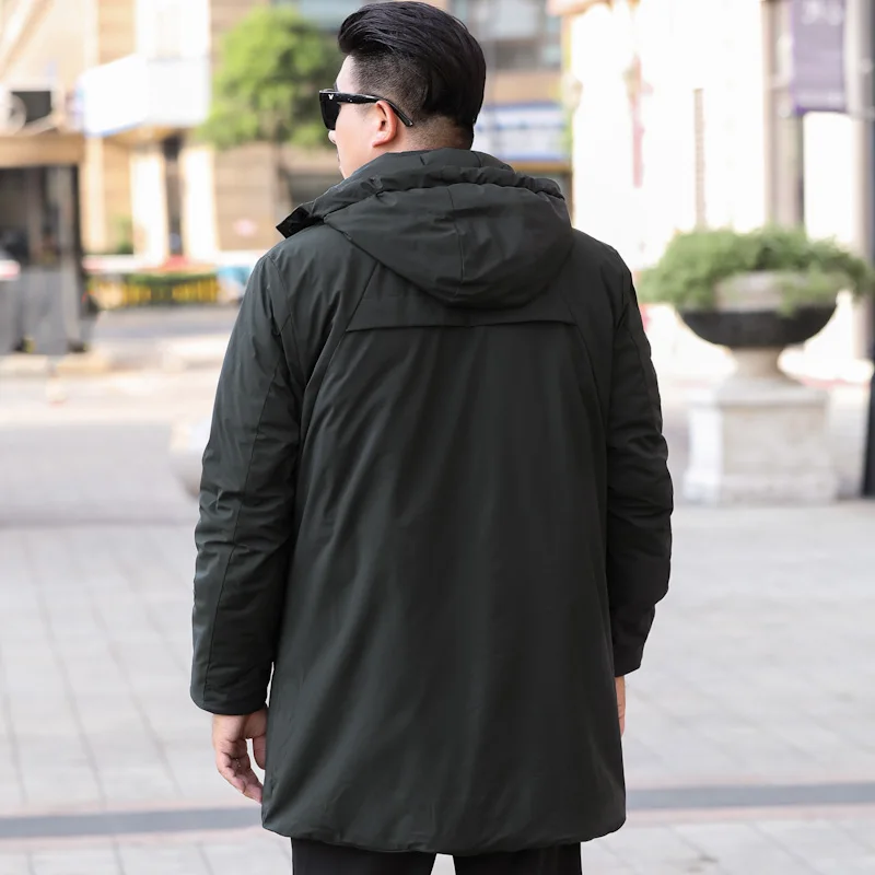 Большие размеры 10XL 8XL 6XL 5XL брендовая зимняя хлопковая стеганая длинная куртка с капюшоном мужские толстые толстовки парка пальто Мужская стеганая куртка пальто