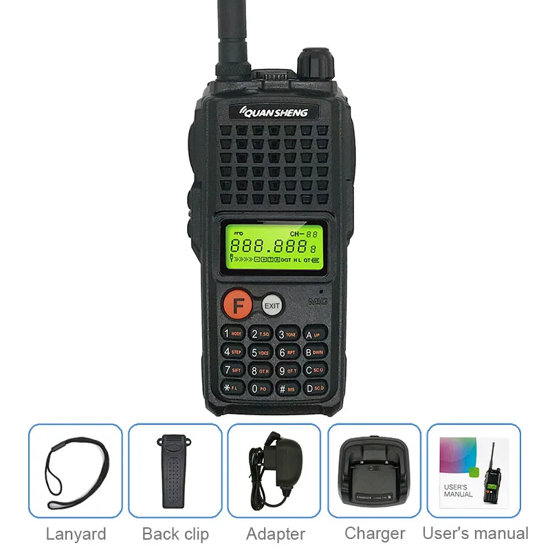 10 Вт QuanSheng TG-K10AT 10 ватт уоки-токи радиостанции comunicador UHF 400-470 МГц двухстороннее радио Amador 4000 мАч HF приемопередатчик - Цвет: 1PCS