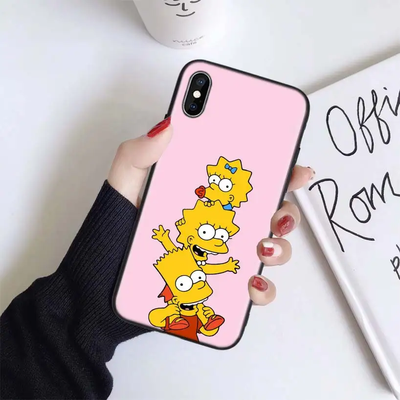 BS169-3 Чехол Симпсоны для Apple iphone 11 Pro XR XS Max X 7 8 6 6S Plus 5 5S SE Черный силиконовый чехол для телефона - Цвет: BS169-3