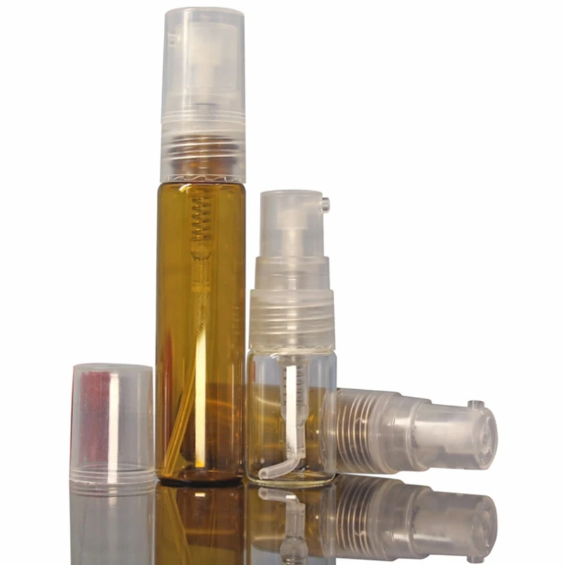 

1000pcs Empty 2ml 3ml 5ml Glasses Bottles Atomizer Refillable Small Spray Perfume Bottle Mini Glass Vial Amber Aromatic scent