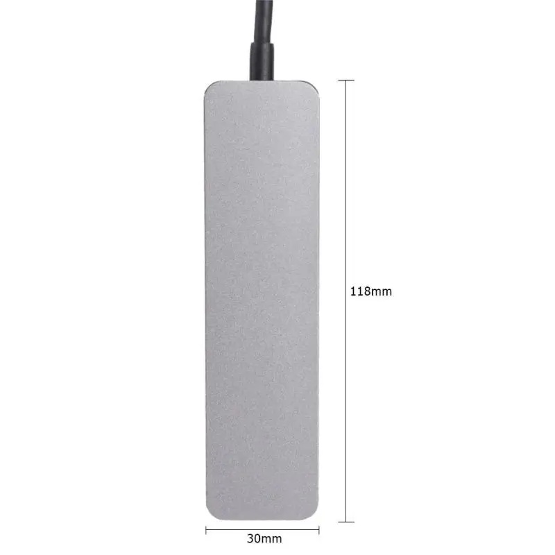 Горячая type-C концентратор деликатный дизайн 5 в 1 type-C концентратор USB-C к HDMI RJ45 2xUSB3. 0 PD зарядное устройство адаптер Соединительный кабель