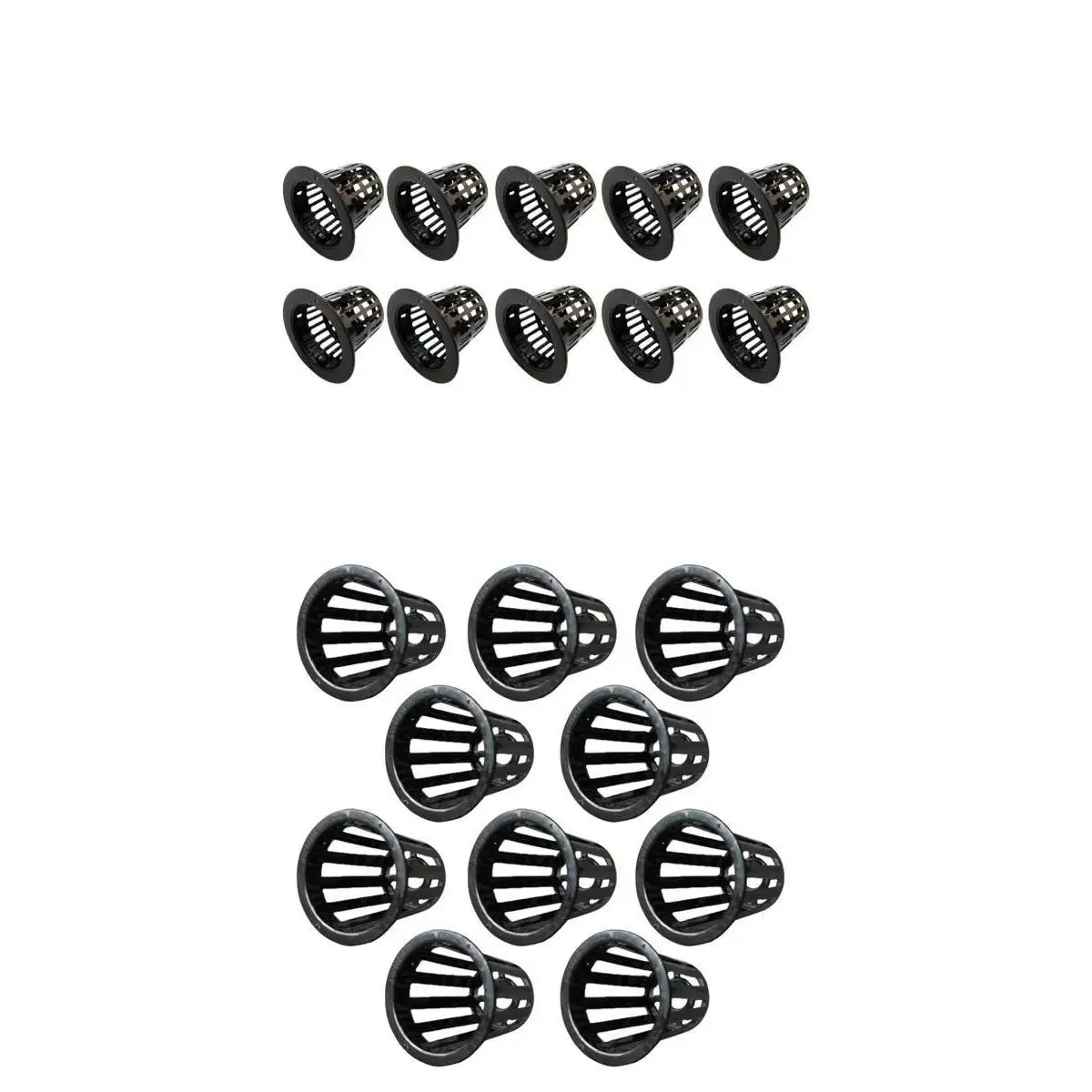 20Pcs Net Cups Slotted Mesh Heavy Duty Filter Plant Net Pot Bucket Basket for Hydroponics Garden Containers B,E