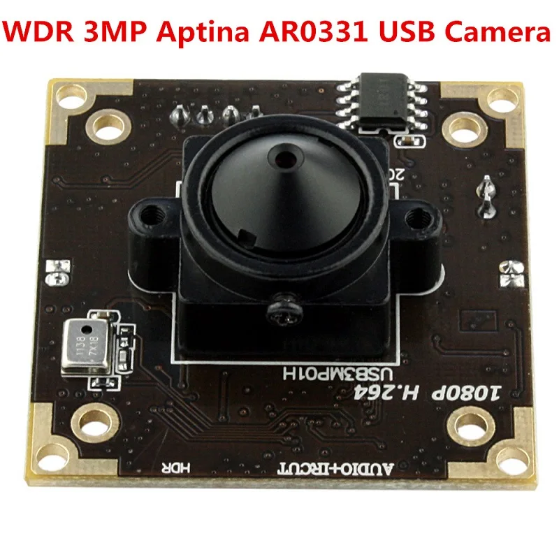 USB3MP01H-L37 ELP широкий daynamic мини-камера cmos модуль 100 градусов без искажений объектив USB 2,0 wdr камеры с аудио - Цвет: USB3MP01H-L37