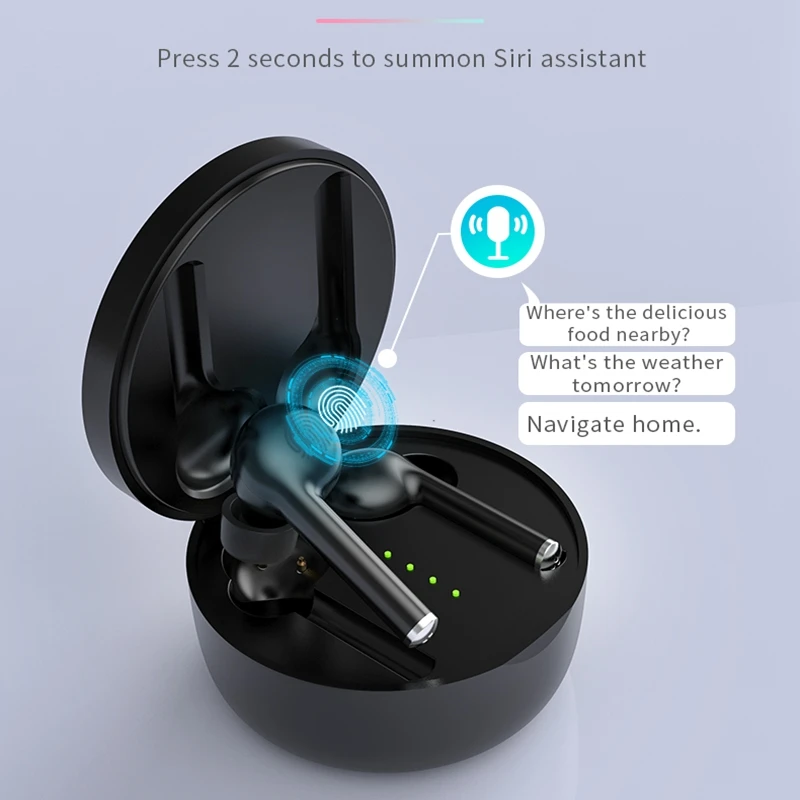 Bluetooth наушники с шумоподавлением, гарнитура 5,0, сенсорное управление, Смарт siri, 3D звук, музыка, auriculares, беспроводные bluetooth наушники