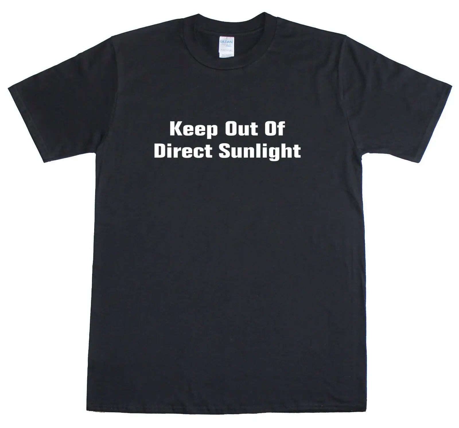 Keep Out Of Direct Sunlight Geek Funny Mens Loose Fit Cotton T-Shirt | Мужская одежда