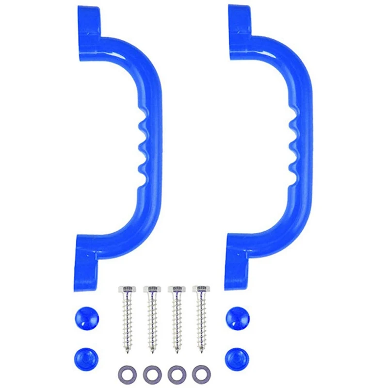 

HLZS-2 Piece Blue Handle with Handle Solid Safety Toy Set Handle for Rock Climbing Frame Tree House Den Playhouse