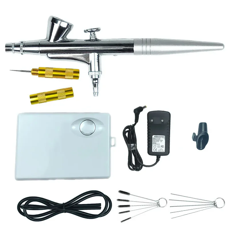 ASG0030 Red B1 Kit Onnfang мини-компрессор, аэрограф, комплект двойного действия, Воздушная кисть, краскопульт для художественной модели автомобиля, тату, комплект инструментов для маникюра ASG0030 - Цвет: ASG0030 Red B1 Kit