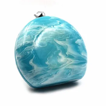 

2020 new women Acrylic evening clutch mixed color banquet wallets with chain dinner chan shoulder bags shell clutch bags MN1594