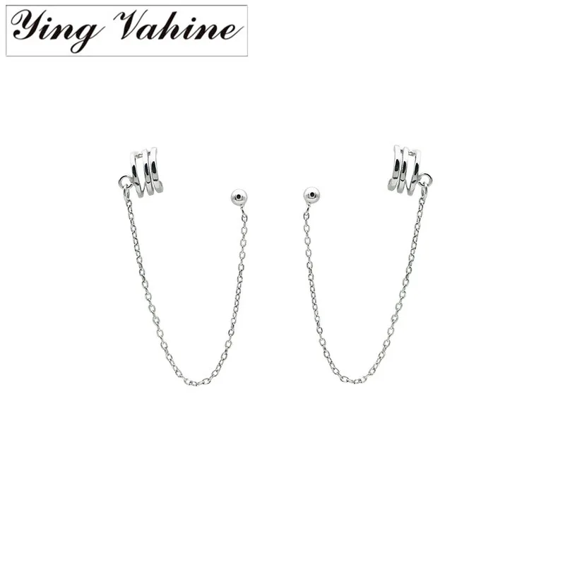 Ying Vahine 100% Dell'Argento Sterlina 925 Del Pendente Della Nappa Di Orecchini Con Perno Per Le Donne