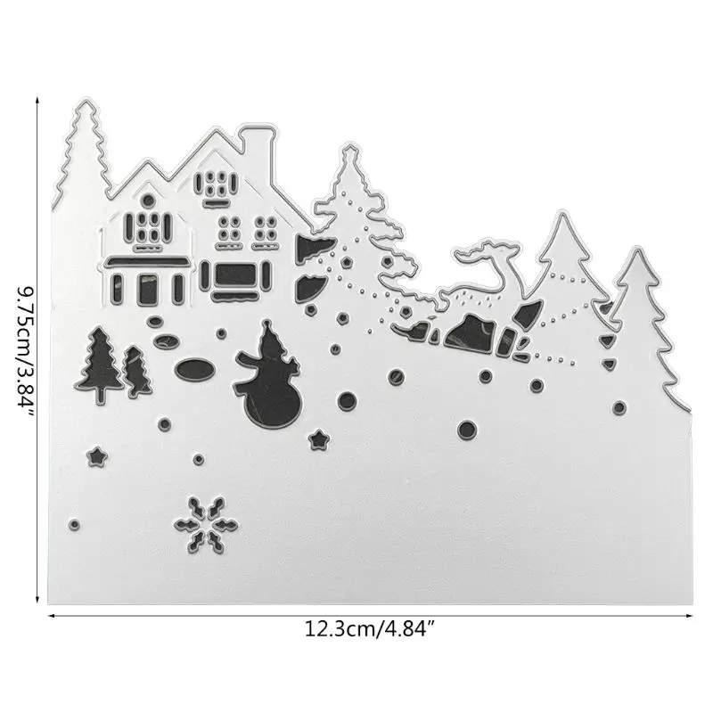 Снеговик Олень Снежный дом металлические Вырубные штампы трафарет для скрапбукинга "сделай сам" штамп для альбомов бумажная карта тиснение Ремесло Декор