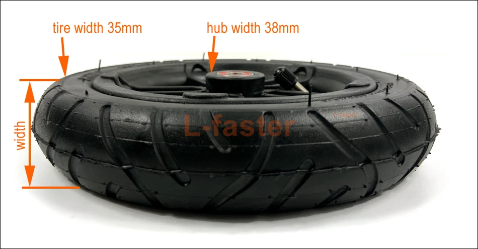 Пневматическая шина 210x35, нейлоновая ступица, подходит для M8 или M6, ось 8 дюймов, пневматическое колесо для электрического скутера, Замена 8 дюймовых надувных колес