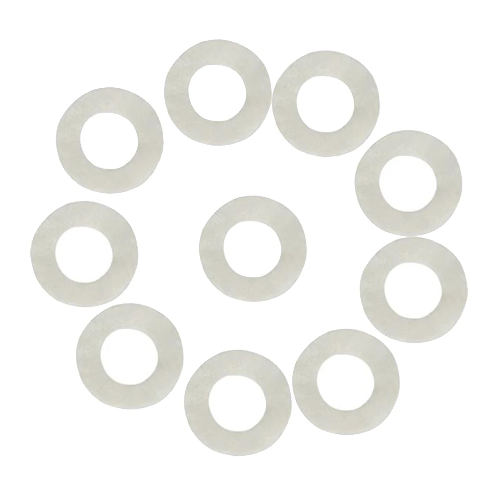 10 Pieces White Trumpet Pads for Trumpet Trombone Repair Replacement