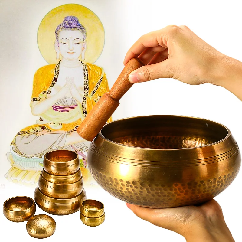 817.5cm Tibetan Singing Bowl Buddhism Meditation Bell Sound Therapy