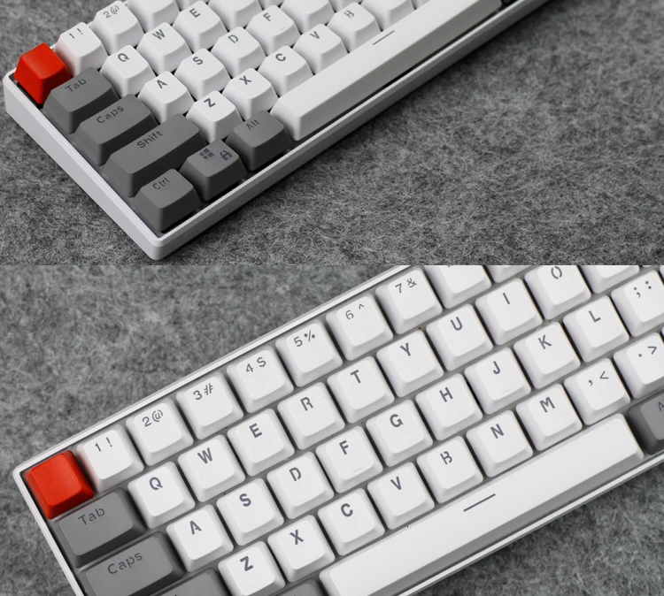 1 комплект ANSI 60% макет механической клавиатуры PBT Матовые чехлы для клавиш с подсветкой для Gh60 RK61 ALT61 ANNE двойной-shot литья ключ крышка