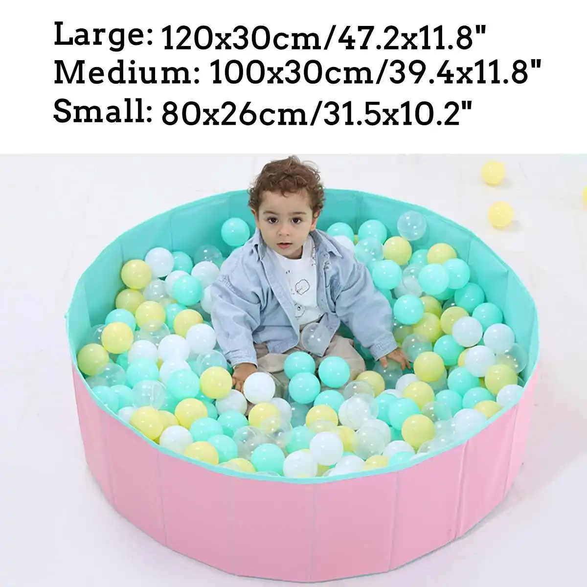 Детский блестящий мяч, ямы, складной мяч для бассейна, 80x26 см, пластиковый шар, Океанский шар, игрушечный манеж, моющийся, складной забор