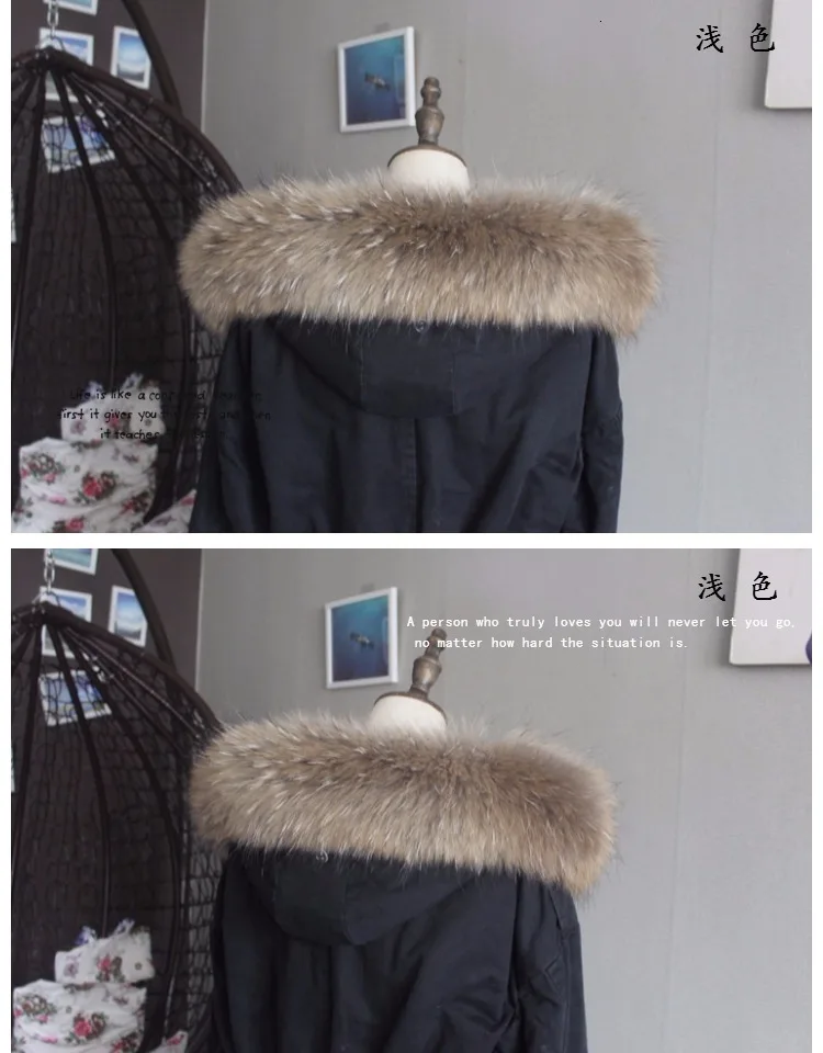 Зимняя куртка из натурального меха, воротник из натурального меха енота, женские шарфы, пальто, женская шапка, длинный теплый шарф из натурального меха, большой размер