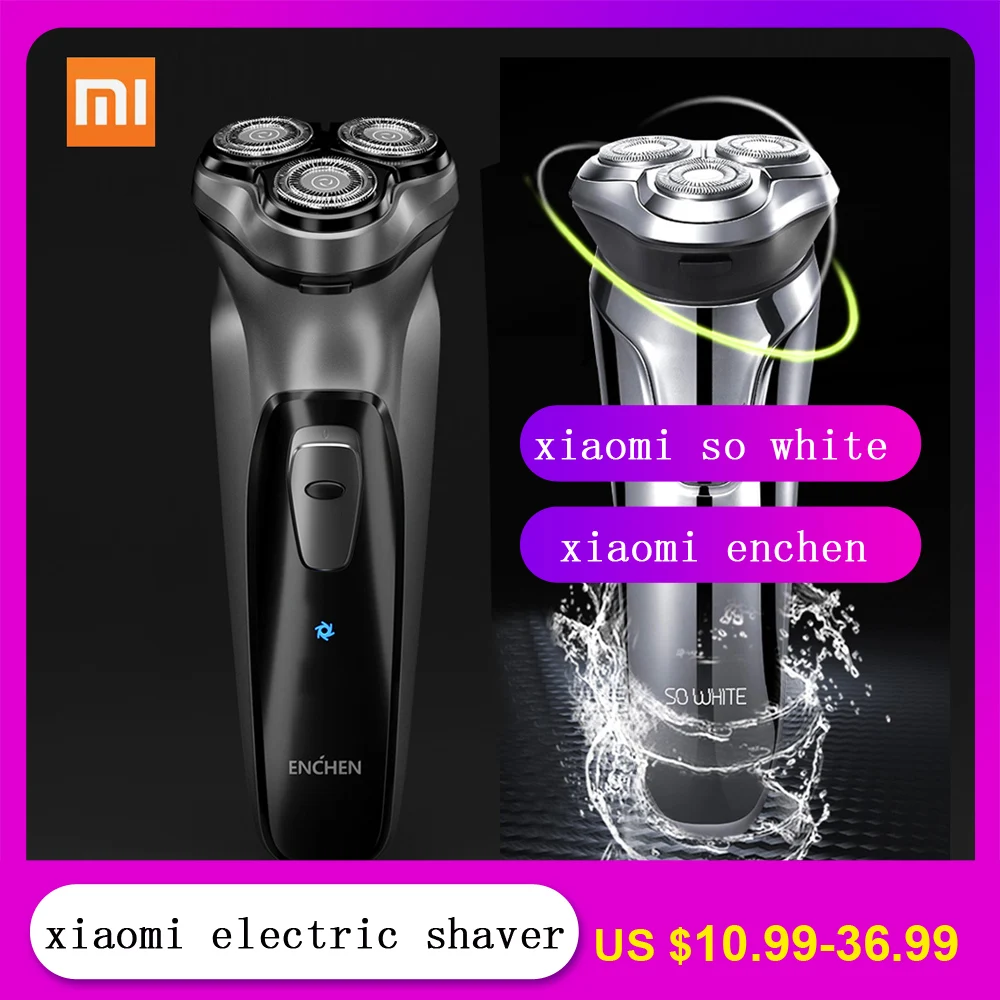 Najtaniej Xiaomi 3D golarka elektryczna do włosów w nosie trymer broda elektryczna maszynka do golenia dla mężczyzn zmywalny akumulator słuchawki AirDots