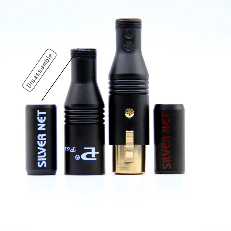XSSH XLR Сделано в Китае High-end акустическая розетка 3 ноги совместное черный металлический корпус Медь-plated Gold розетка 2 Наборы женский 2 Наборы мужской