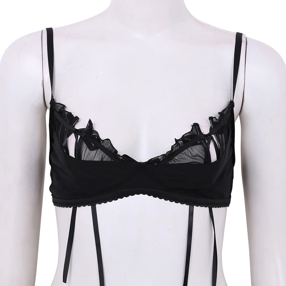 Iiniim женский Wetlook сексуальное Клубное белье на бретельках раздельные чашечки прозрачный бюстгальтер без косточек бюстгальтер без подкладки Топ ночное белье
