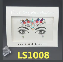Сливовый Temporary Rhinestone Glitter Tattoo Stickers Face Jewels Gems Festival Party Makeup Body Jewels Flash Fake Temporary Tattoos - Цвет: Сливовый