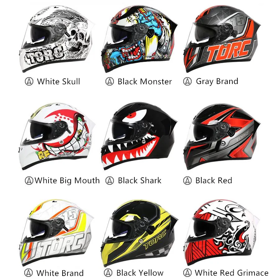 TORC Новое поступление T18 полный шлем для мотоциклистов мужские и женские Casco moto винтажный шлем с двойными линзами capacetes de moto ciclista