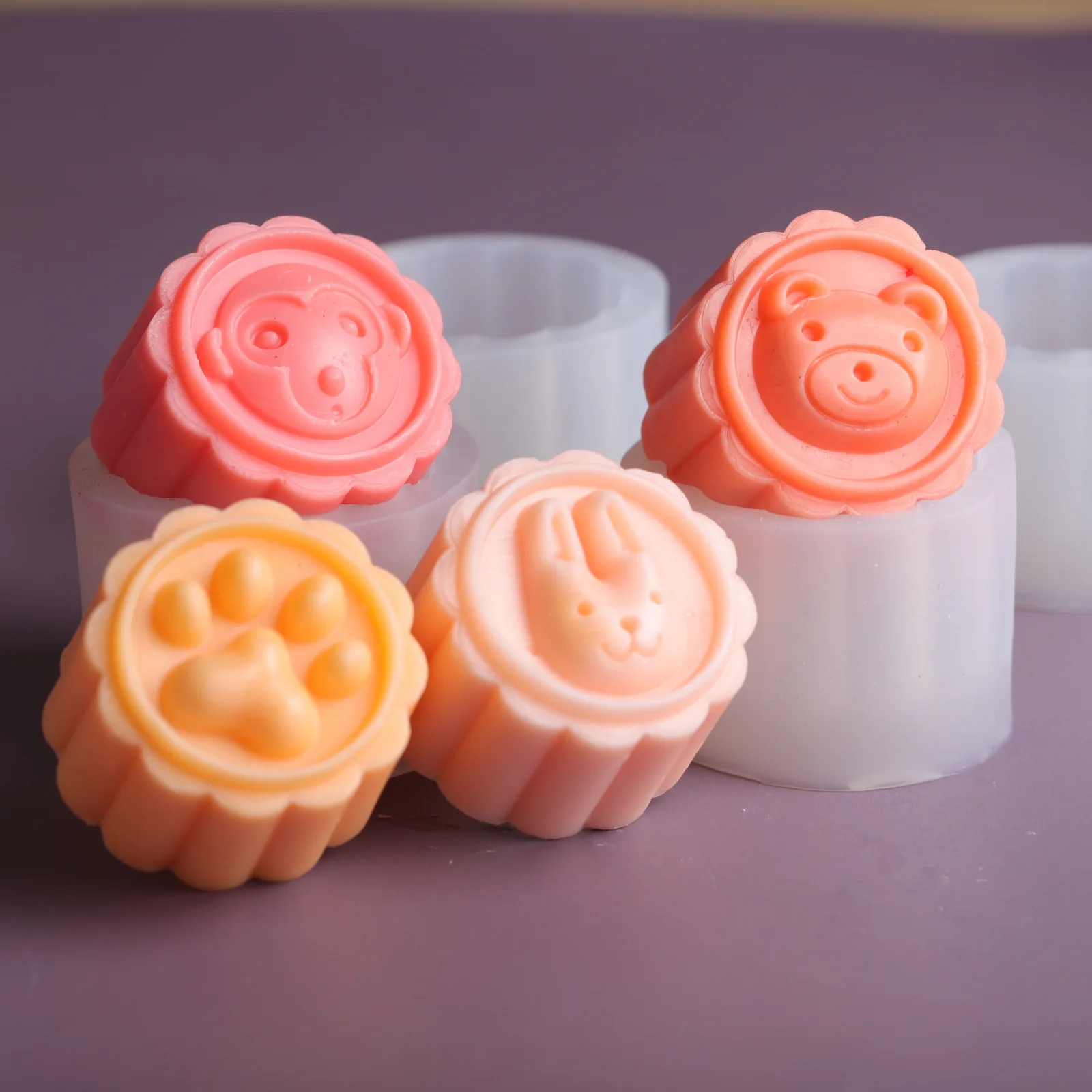 

Silicone Molds for Soap Making, 3D Handmade Soap Bear, Rabbit, Cat Paw Shape, Form Candle Fondant Mould, DIY Resin Craft