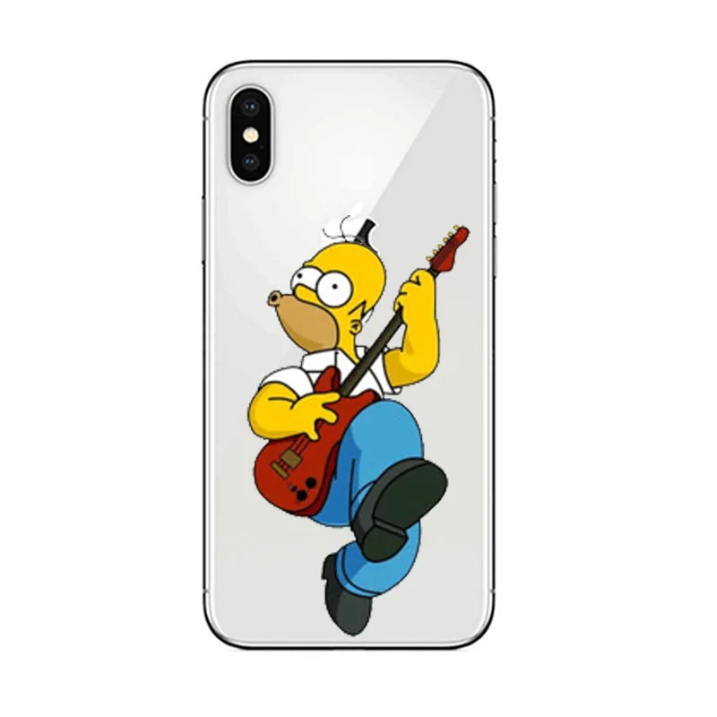 Чехол для телефона Simpson для iPhone 5 5S SE 6 6s 7 8 P PLUS X XR XS MAX Милый Забавный модный силиконовый чехол для телефона с рисунком - Цвет: TPU