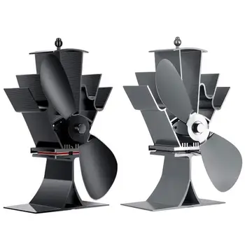 

2 Blades Thermal Power Fireplace Fan Safe Efficient Stove Cooler Fan