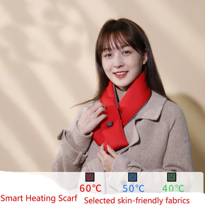 

Electric Heating Scarf Scarves 5W Fleece Cosy Warm Scarf Shawl Heating Winter Blanket USB Rechargeable Scarf For Smart Home Life