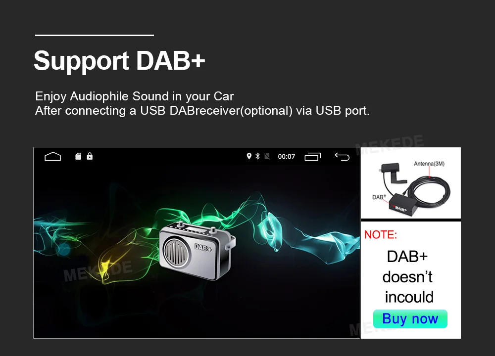 Clearance MEKEDE  Single 1 DIN 8" Android 9.0 Universal Car Radio Stereo Quad Core Head Unit GPS Navigation Support Steering Wheel 39