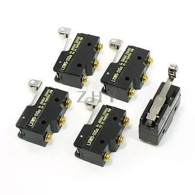 

5 Pcs Pe 100VA 10W Ith 3A Hinge Roller Lever Micro Switch LXW5-11G3