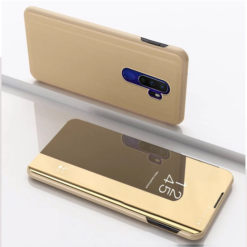 Для OPPO A9 /A5 горизонтальный откидной кожаный чехол-накладка с подставкой для мобильного телефона - Цвет: Gold