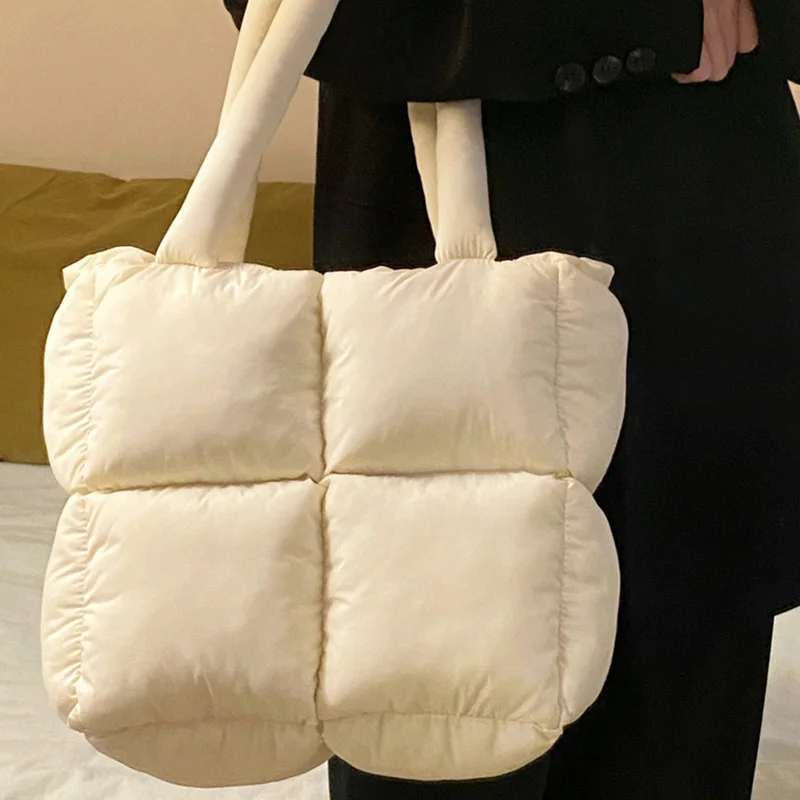 Winter Women Plaid Tote Bag and Shoulder Bags