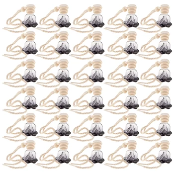 

30Pcs Air Freshener Car Printed Hanging Diffuser Bottle, 10ml Perfume Fragrance Bottle Flower