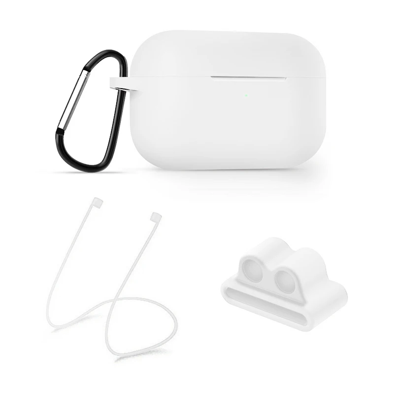 G Mr чехол для Airpods Pro гарнитура Набор беспроводной Bluetooth силиконовый защитный рукав анти-потеря веревка предложение сочетание с крючком - Цвет: G