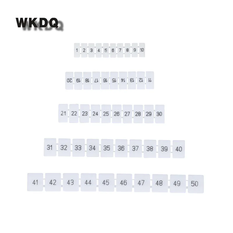 Zb5端子台,白い標準番号,zb pt/ST-2.5 din,アクセサリー,マーカーストリップ,pt2.5 st2.5 ukk3用,10個  AliExpress